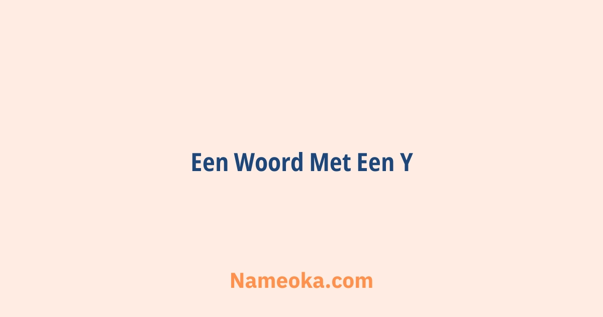 een woord met een y