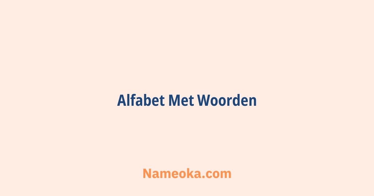 alfabet met woorden