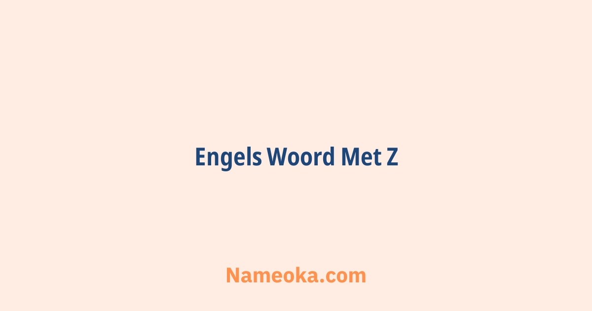 engels woord met z