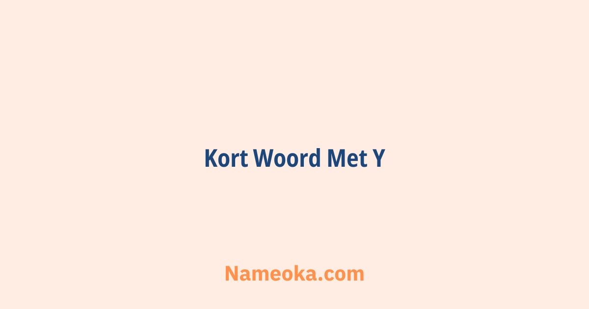 kort woord met y