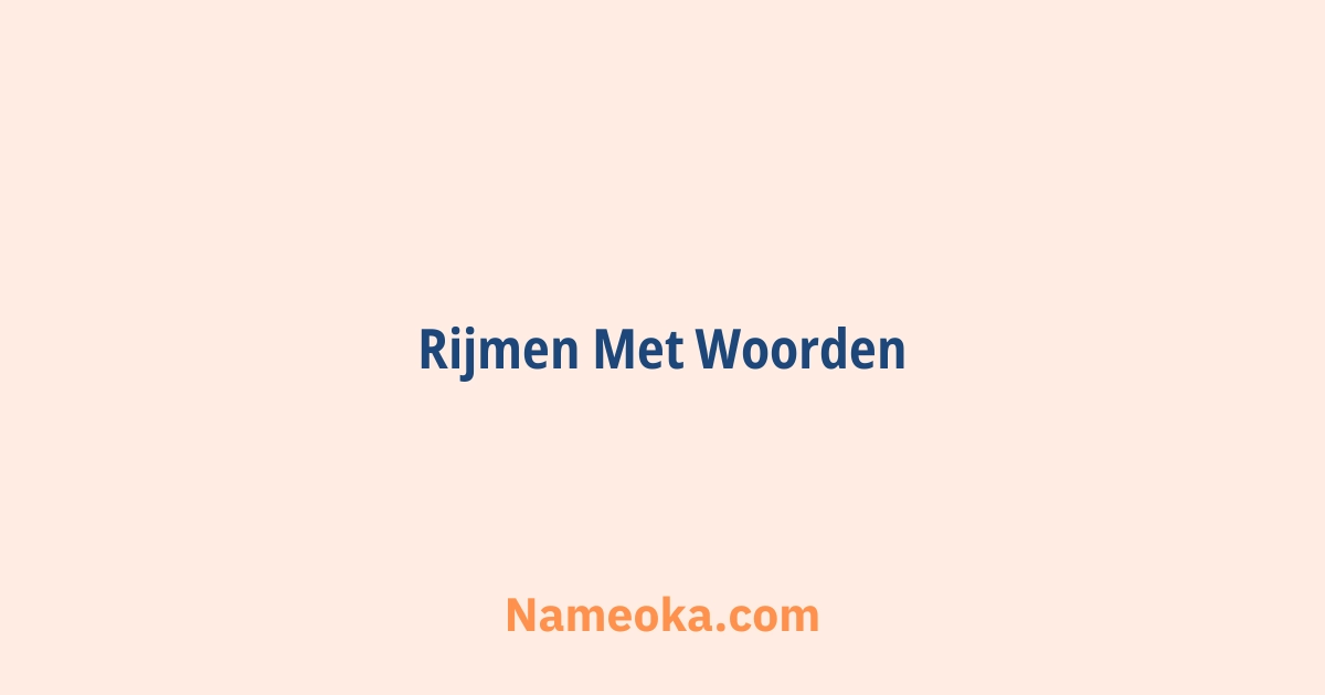 rijmen met woorden