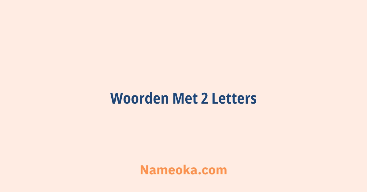woorden met 2 letters