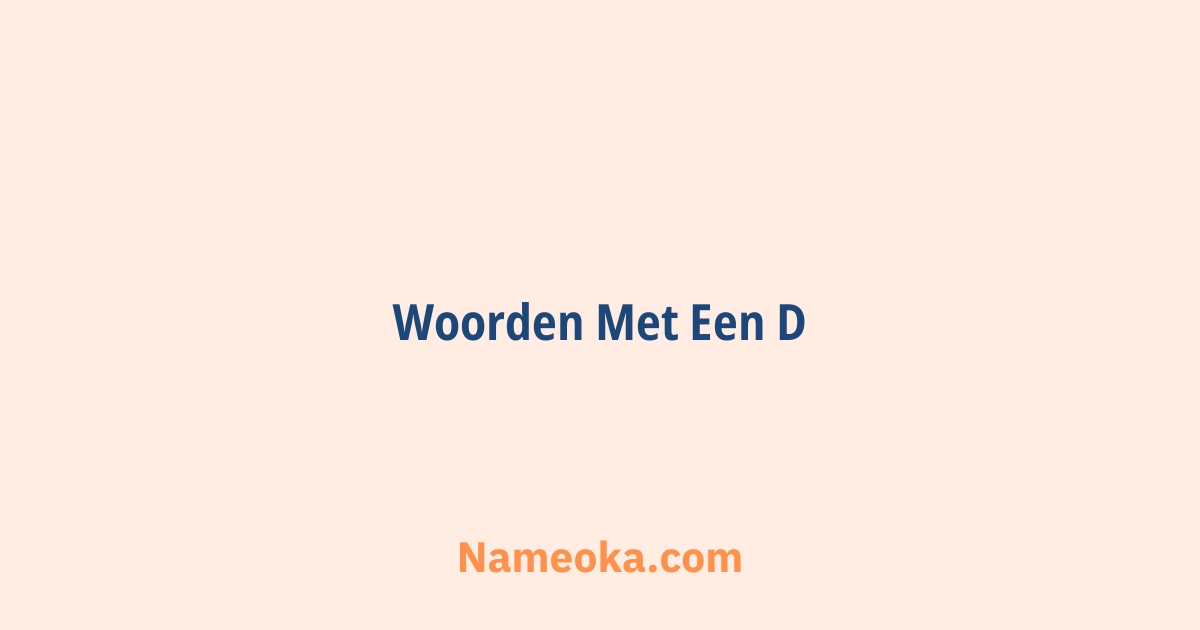 woorden met een d