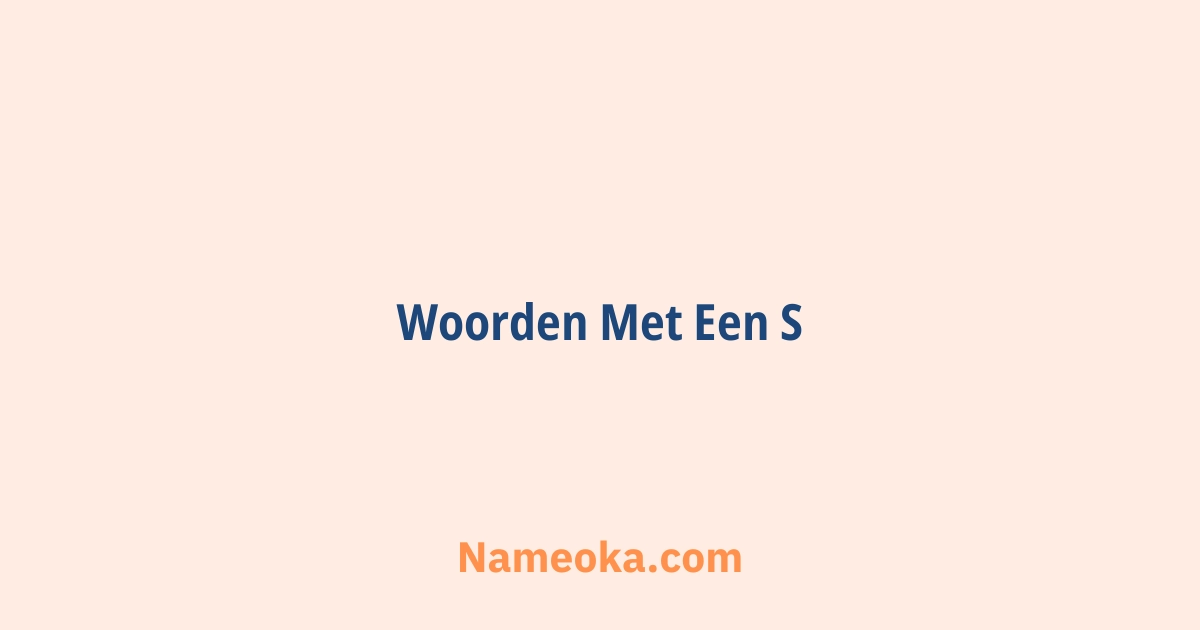 woorden met een s