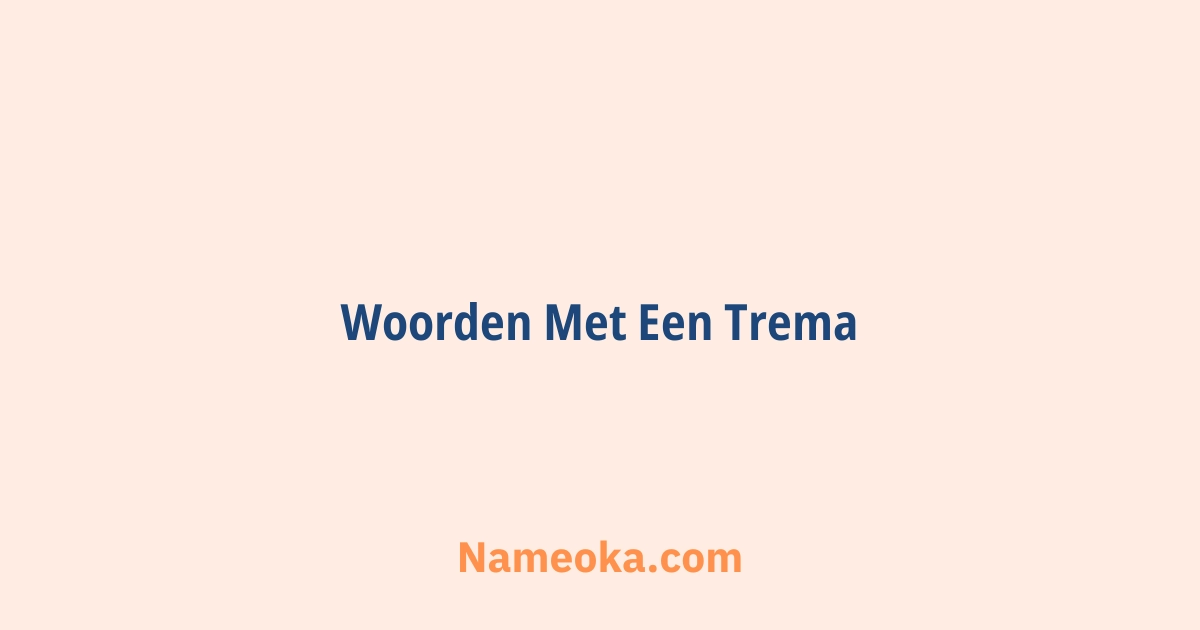 woorden met een trema