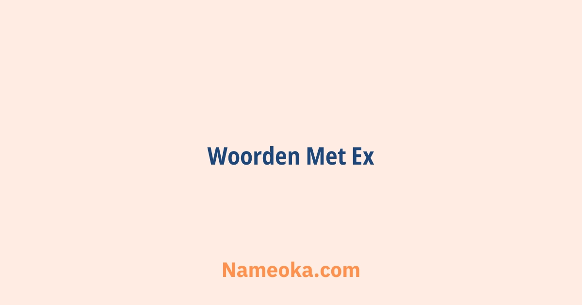 woorden met ex
