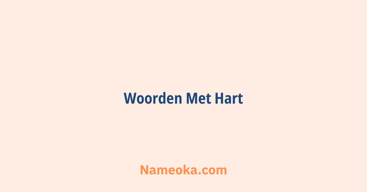 woorden met hart