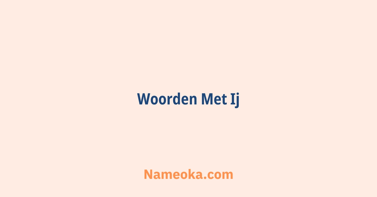 woorden met ij
