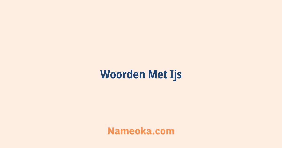 woorden met ijs