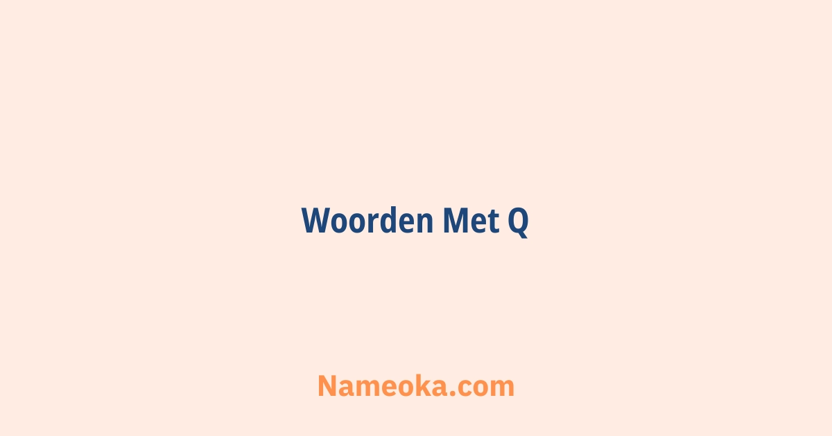 woorden met q