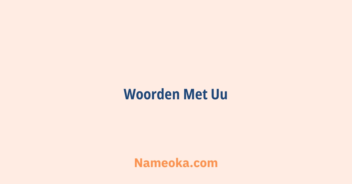 woorden met uu