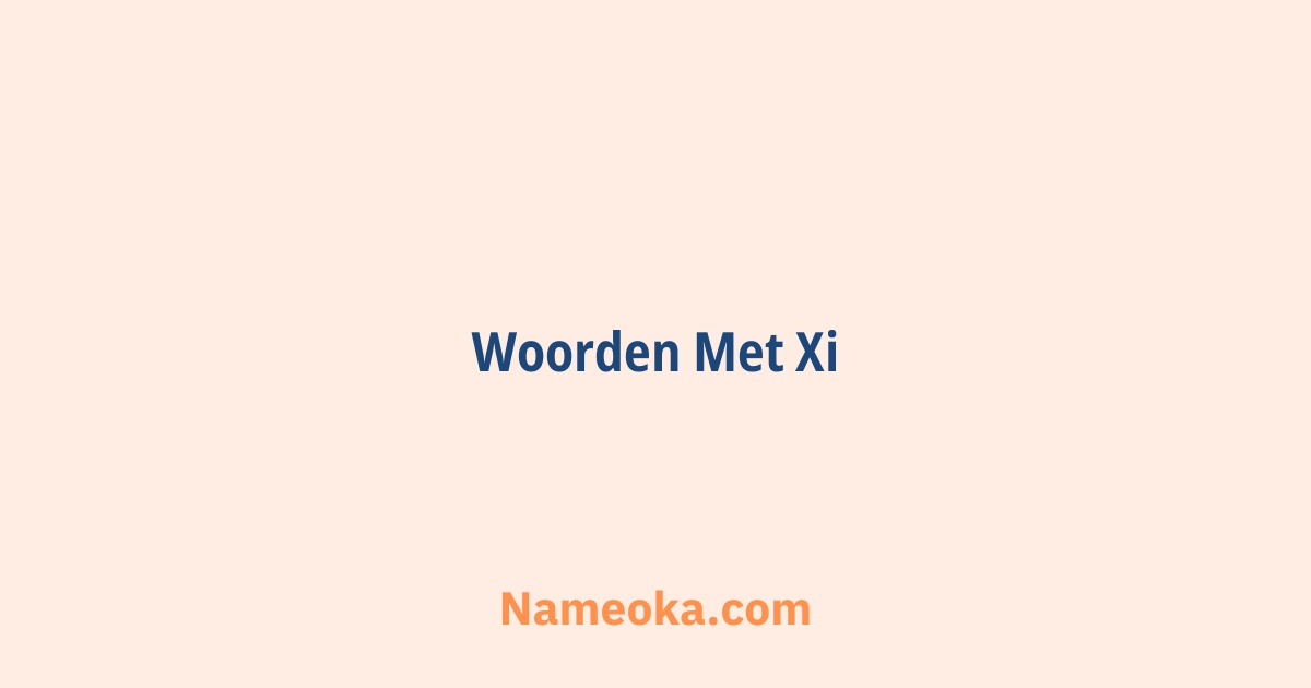 woorden met xi