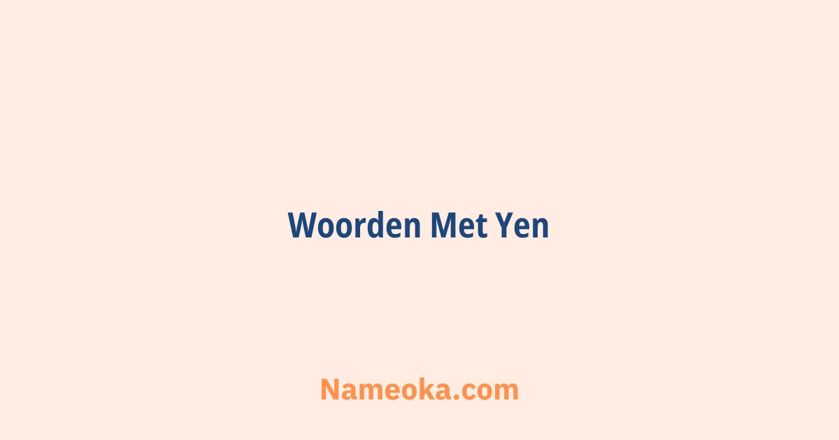 woorden met yen