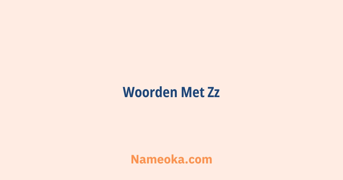 woorden met zz