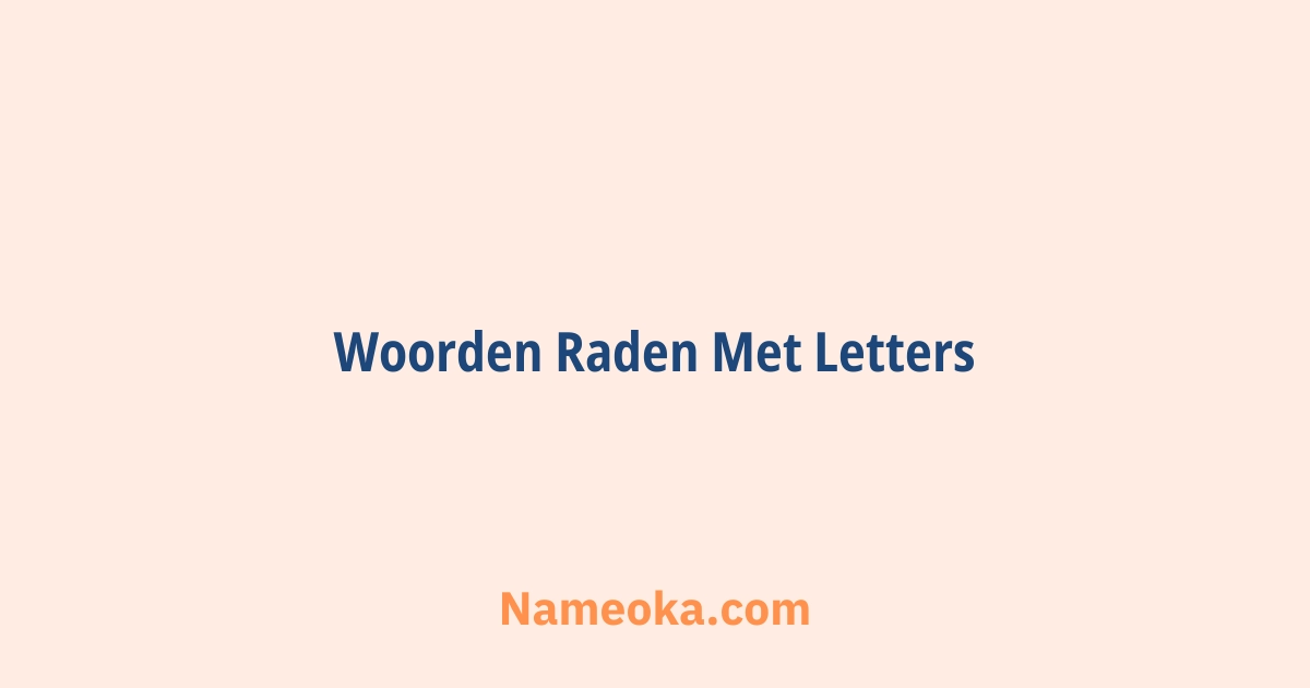 woorden raden met letters