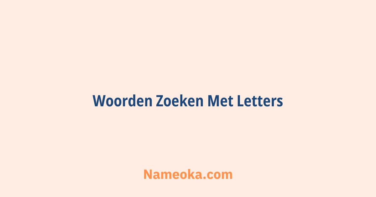 woorden zoeken met letters