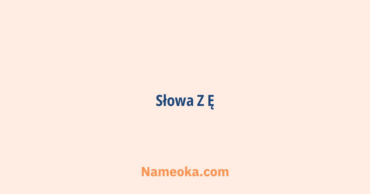 słowa z ę