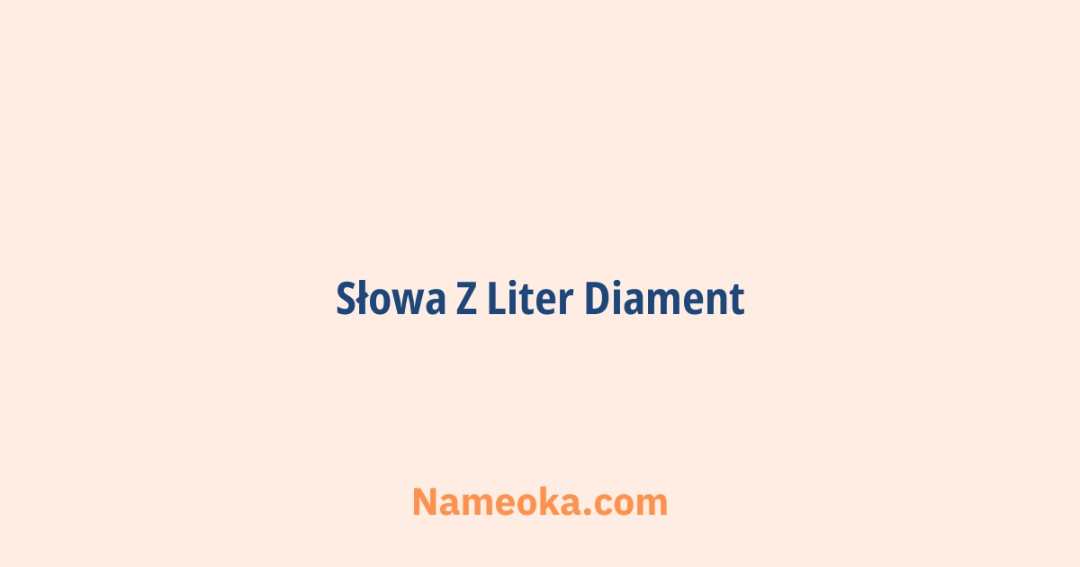 słowa z liter diament