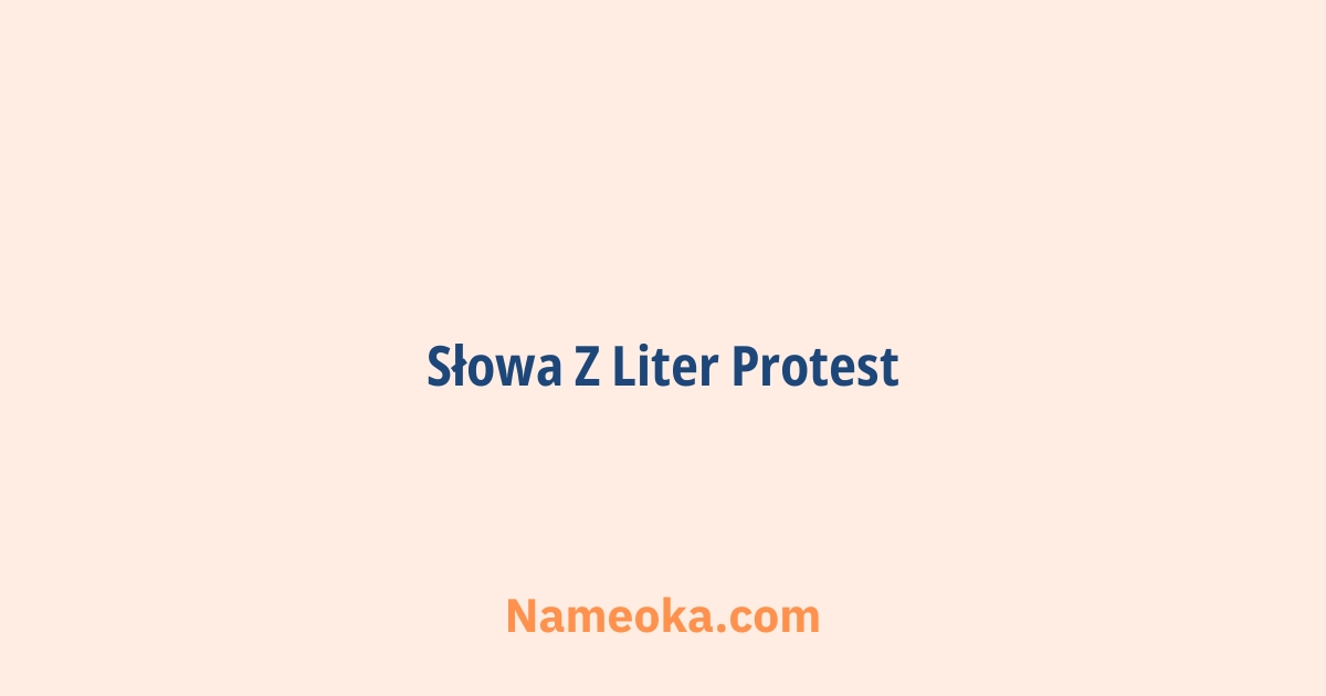 słowa z liter protest