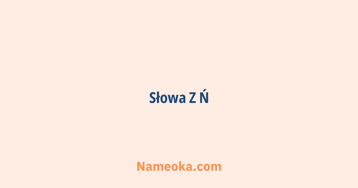 słowa z ń