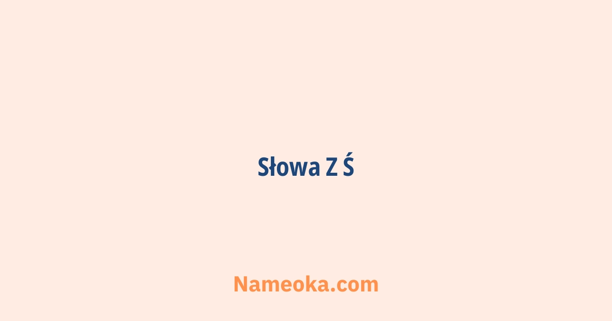 słowa z ś
