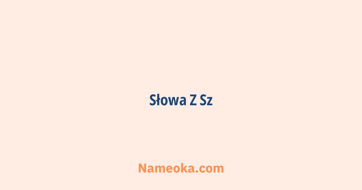 słowa z sz